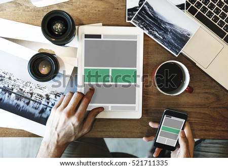 Web Design Template Copy Space Concept