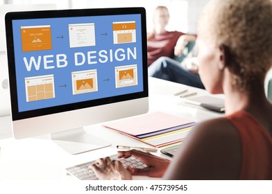 Web Design Work Website Development Concept