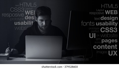 Web Designer At Work