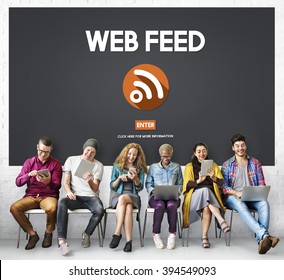 Web Feed Hashtag Internet Content Digital Media Concept