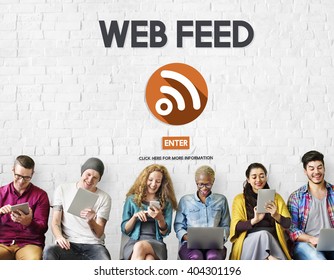 Web Feed Hashtag Internet Content Digital Media Concept