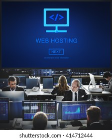 Web Hosting Data Advertising Network Provider Concept