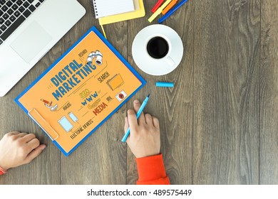 WEB ONLINE INTERNET TECHNOLOGY AND DIGITAL MARKETING CONCEPT