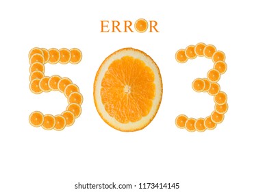 Web Page 503 Service Unavailable, Server Error