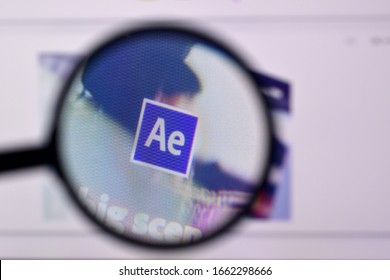 Web Page Of Adobe After Effects Product On Official Website On The Display Of PC