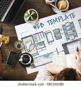 Web Template Layout Draft Sketch Stock Photo 585103180 | Shutterstock