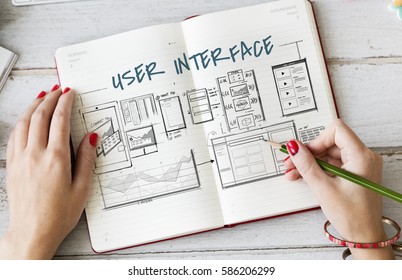 Web template layout draft sketch