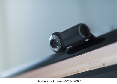 Webcam On The Top Frame Of A Monitor