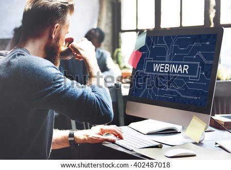 Webinar Cloud Online Technology Webcast Concept