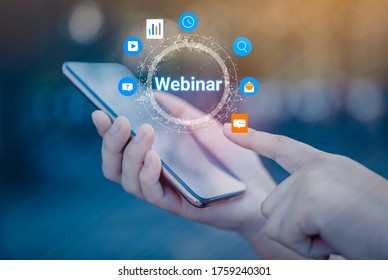 Webinar E-learning Training Business Internet Technology Webcast Concept.