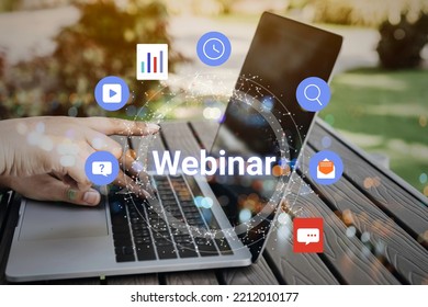 Webinar E-learning Training Business Internet Technology Webcast Concept.