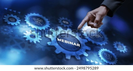 Webinar online concept. Online learning platform. Education training communication.