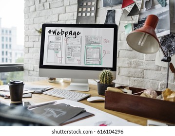 Webpage Content Design Website Icon - Shutterstock ID 616104296