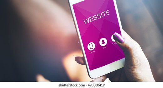 Website Data Network Application Concept