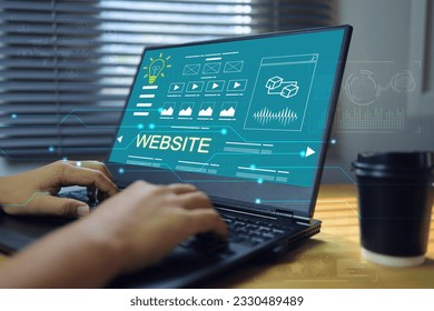 Website designer Creative planning application development draft sketch drawing template layout framework design studio . User experience design https www Web page design concept
