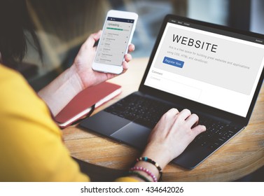Website Development Internet Homepage Layout Concept