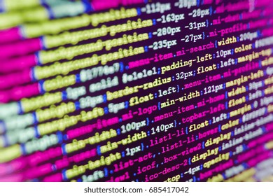 Website Programming Code. Abstract Source Code Background. IT Coding On Monitor Screen. Information Technology Website Coding Standards For Web Design Database Bits Access Stream Visualisation. 
