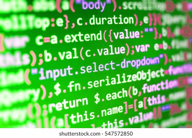 Website Programming Code. Writing Programming Code On Laptop. Abstract Source Code Background. Programmer Occupation Job. Database Bits Access Stream Visualisation. Hacker Breaching Net Security. 
