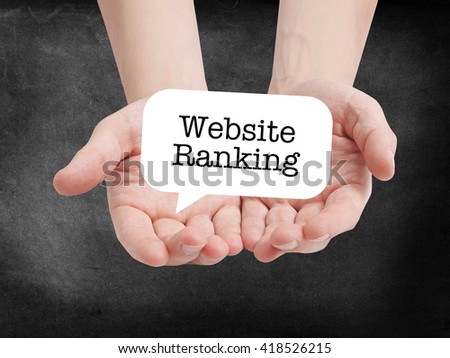 Website Ranking written on a speechbubble