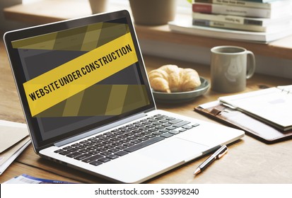 Website Under Construction Error Concept