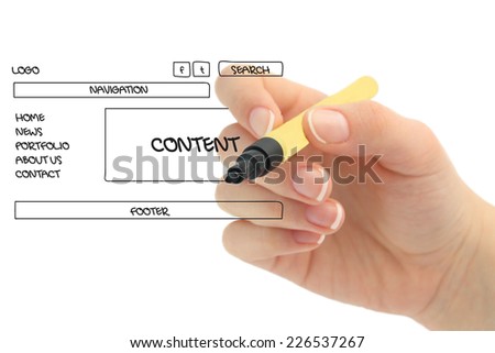 website wireframe 