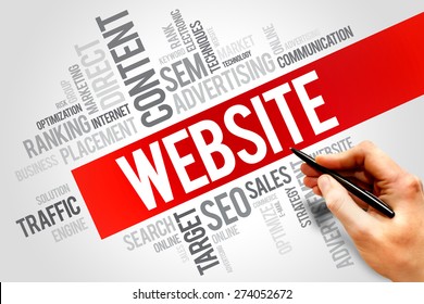 WEBSITE word cloud, business concept - Shutterstock ID 274052672