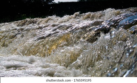 Webster`s Falls, Close Up Shot Of Rapids Before Going Over The Edge