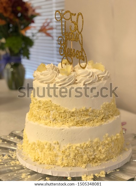 Wedding Anniversary Cake 50th Anniversary Stock Photo Edit Now