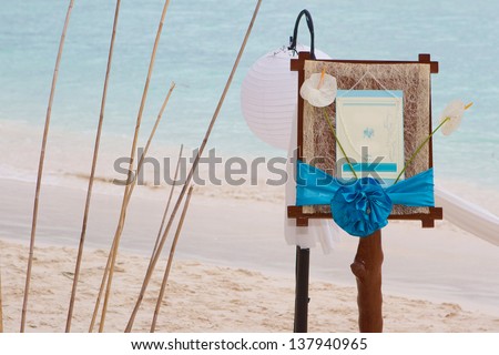 Wedding Announcement On Tropical Sea Beach Stock Photo Edit Now