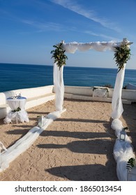 Wedding Arbor At Igreja De Nossa Senhora Da Rocha, Algarve, Portugal