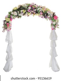 Wedding arch on white background