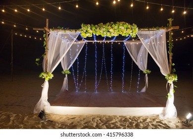 Wedding Arch And Set Up On Beach