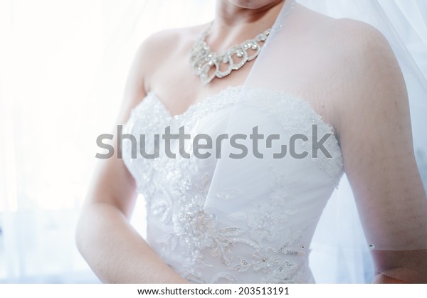 Wedding Attractive Bride Beautiful Face Closeup Stock Photo Edit