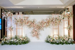 Wedding Backdrop With Flower And Wedding Decoration