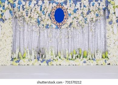 Wedding Backdrop Flower Wedding Decorationbeautiful Flowers Stock Photo ...