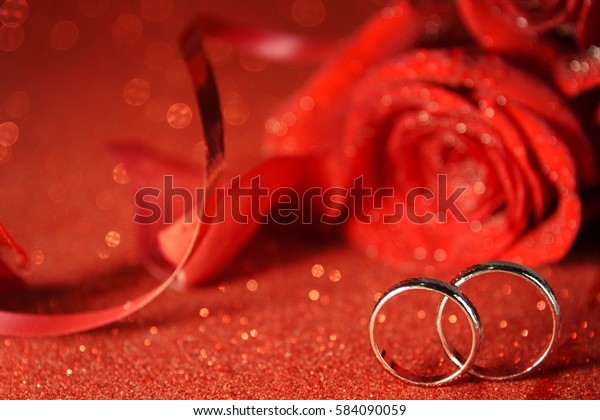 Wedding Background Red Roses Valentines Day Stock Photo (Edit Now ...