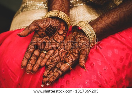 wedding bangles with mehndi hands bridal marriage