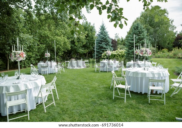 Wedding Banquet Open Air Wedding Decor Stock Photo (Edit Now) 691736014