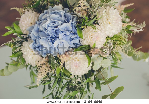 Wedding Banquet Table Flowers Decoration Hydrangea Stock Photo Edit Now 1316416646