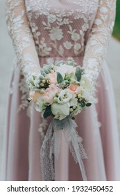 Wedding Beautiful Bouquet Of Happy Bride