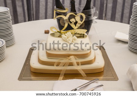 Wedding birthday cake, Fifty years of marriage.