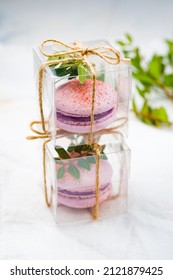 Wedding Bonbonnieres With Macaron. Gift For A Wedding Guest.