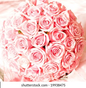 Wedding Bouquet Of Pink Roses