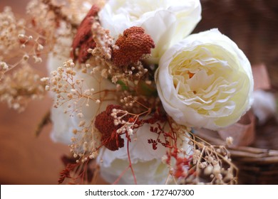 Wedding Bouquet Toss On The Table