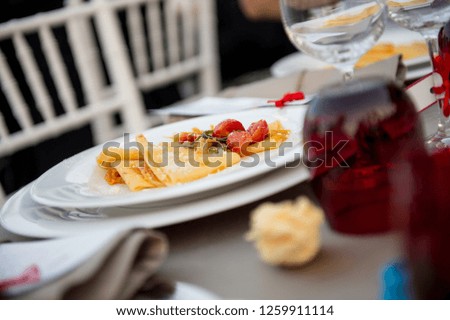 Similar – Infused fruit water cocktails and snacks bowls