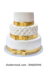 Wedding Cake On White Background