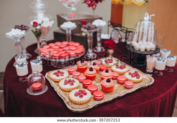 Wedding Candy Bar Buffet On Table Stock Photo Edit Now 387207253