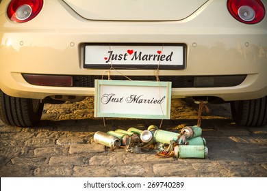 Wedding Car With A Plate 