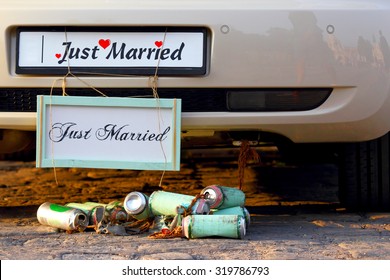 Wedding Car With A Plate 