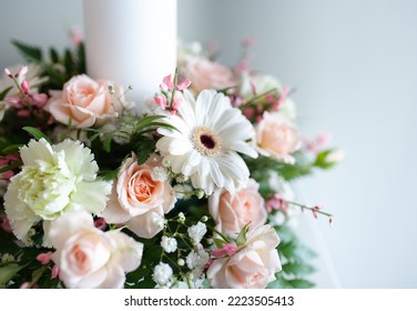 Wedding Centerpiece Flowers With Candle